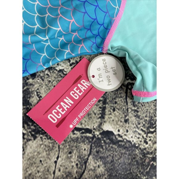 Ocean Gear Girls 3T short sleeve 2-Pc RASHGUARd UPF 50+ Sun Protection - Picture 4 of 7